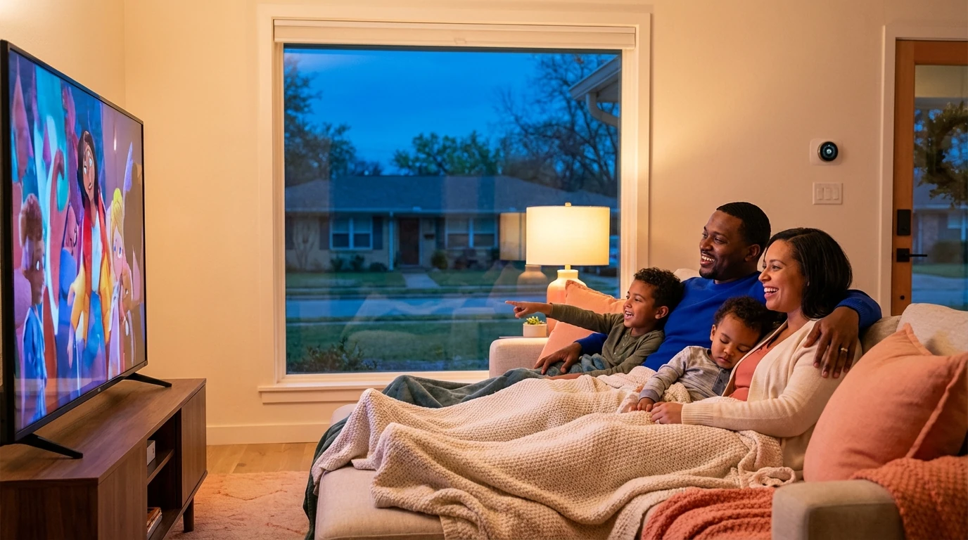 Family movie night, powered securely
